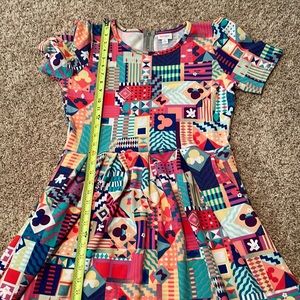 Ecu only worn once lularoe amelia dress with Mickey and Minnie